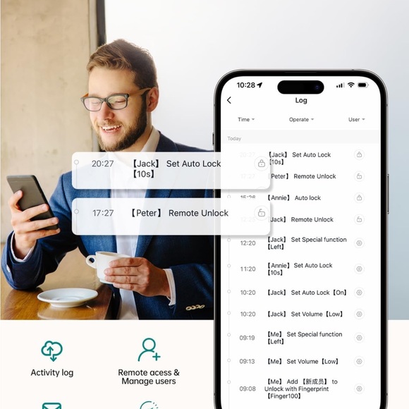 ⭐️Smart Front Lock Handle Set NEW - Picture 3 of 11